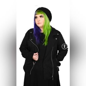 Foxblood moto denim jacket XS